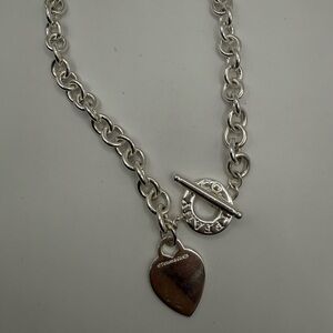 TIFFANY & CO STERLING SILVER THICK
NECKLACE - HAVE 73.7GRAMS 15 INCH